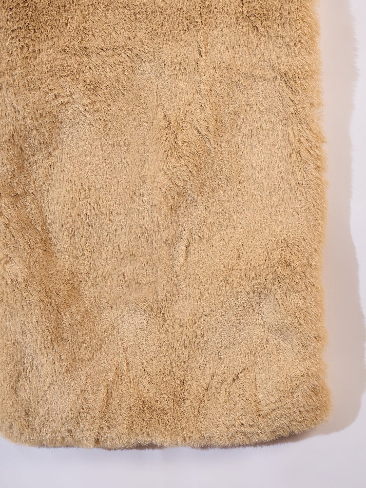 InWeave Beige Rabit Faux Fur Cape - Swadesiicart