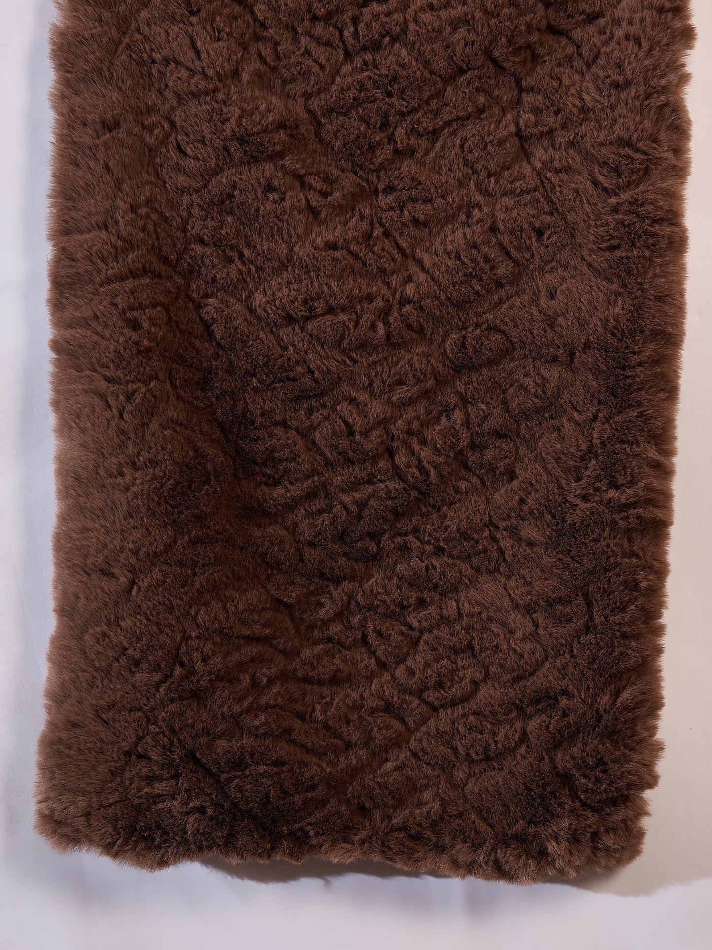 InWeave Dull Brown Rabbit Faux Fur Cape - Swadesiicart
