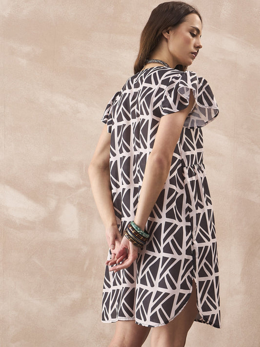 InWeave Black Ivory Short Dress - Swadesiicart