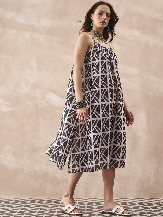 InWeave Black Ivory Strappy Dress - Swadesiicart