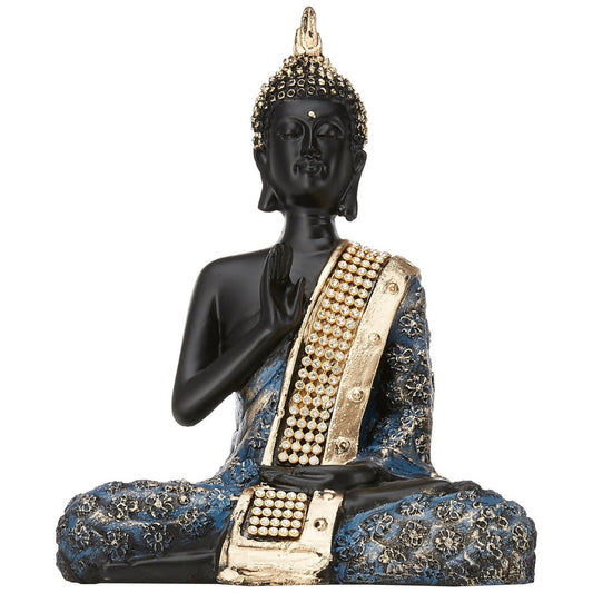 Swadesiicart Handcrafted Meditating Lord Buddha Polyresin Idol