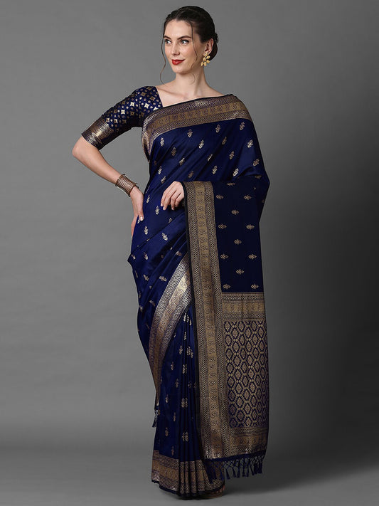 Mitera Ethnic Motifs Woven Design Zari Banarasi Saree | Swadesiicart