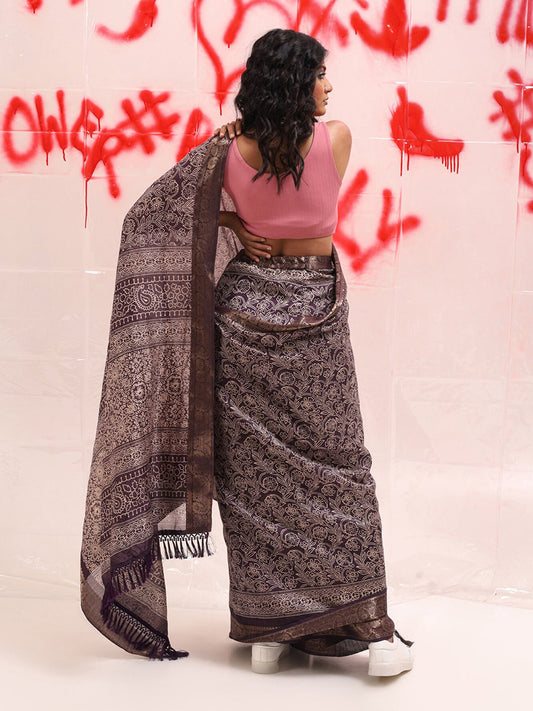 Tikhi Imli Floral Ready to Wear Saree | Swadesiicart
