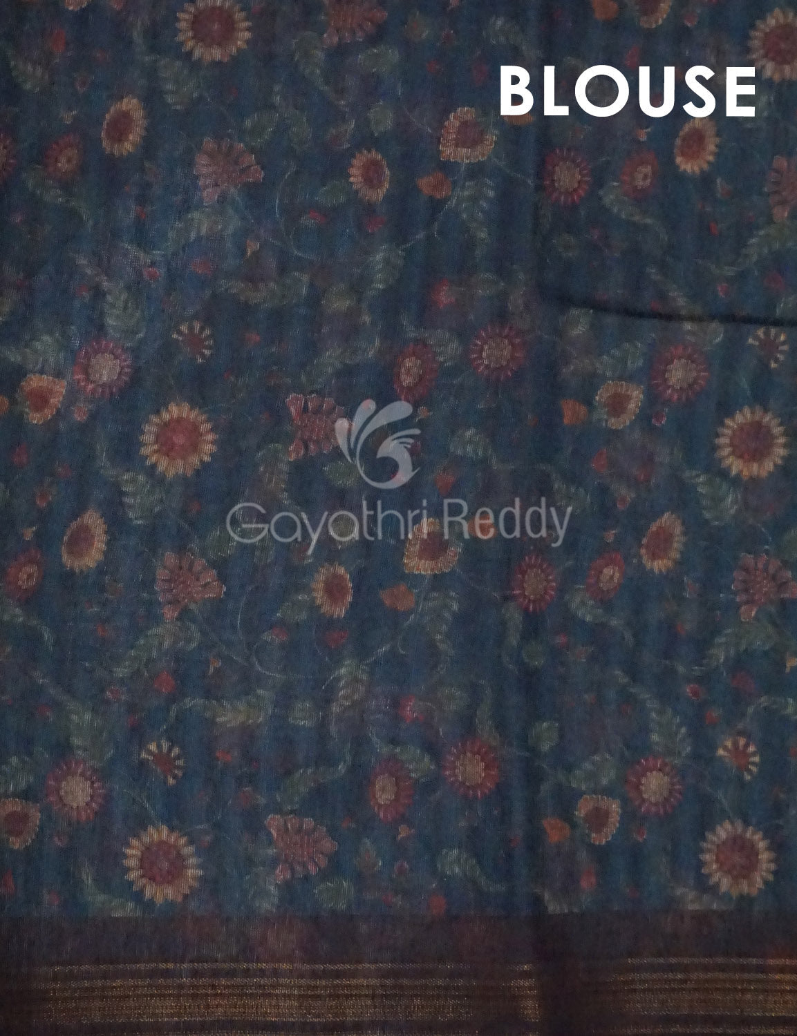 Peacock Green Colour Diamond Print Design Semi Chanderi Saree By Gayathri Reddy Designer Studio | Swadesiicart