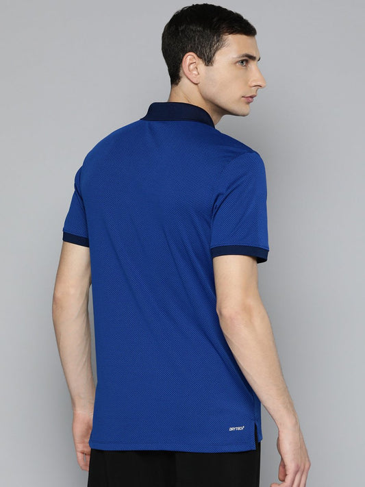 Alcis Men Colourblocked Polo Collar Dry Tech Slim Fit Sports T-shirt | Swadesiicart
