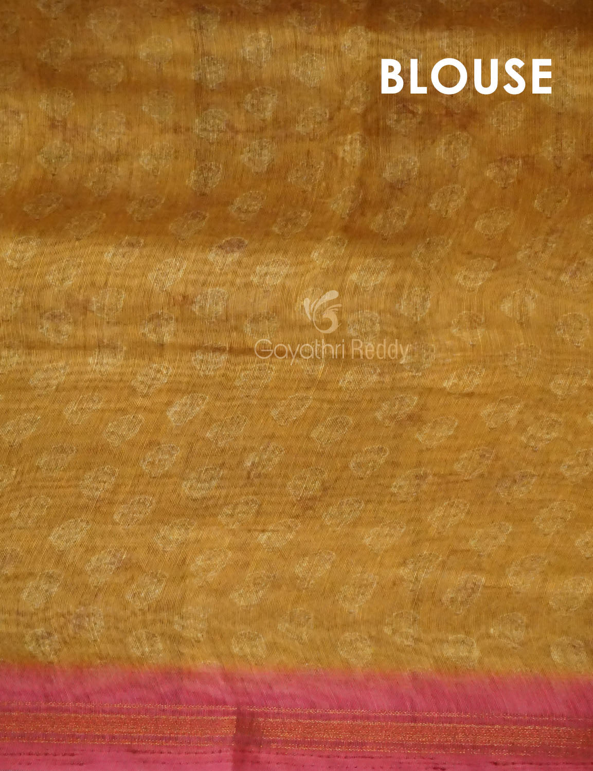 Dry Mehendi Colored Block Print Semi Chanderi Saree By Gayathri Reddy Designer Studio | Swadesiicart