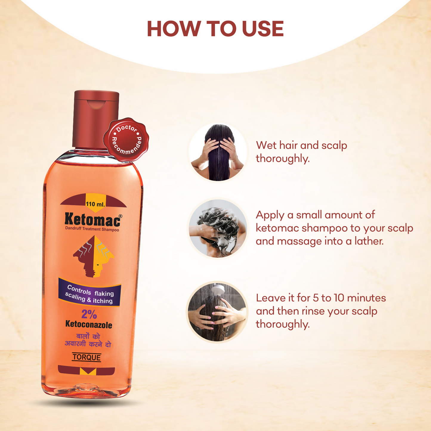 Torque's Ketomac Dandruff Treatment Shampoo - Swadesiicart