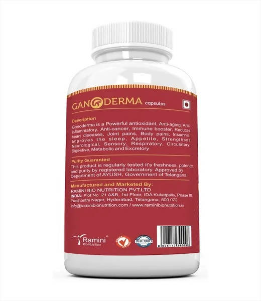 Ramini Bio Nutrition Ganoderma 400mg Veg Capsules - Swadesiicart