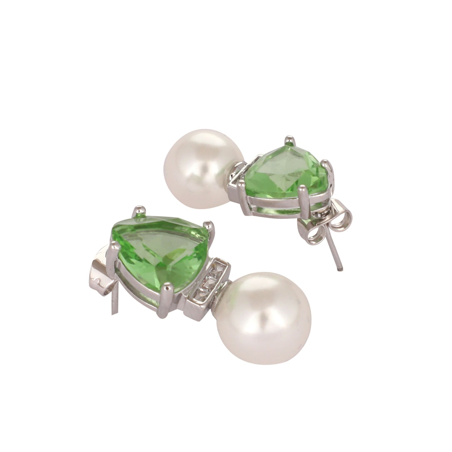 Nuyug Green Emerald Elegance Anti Tarnish Studs | Swadesiicart