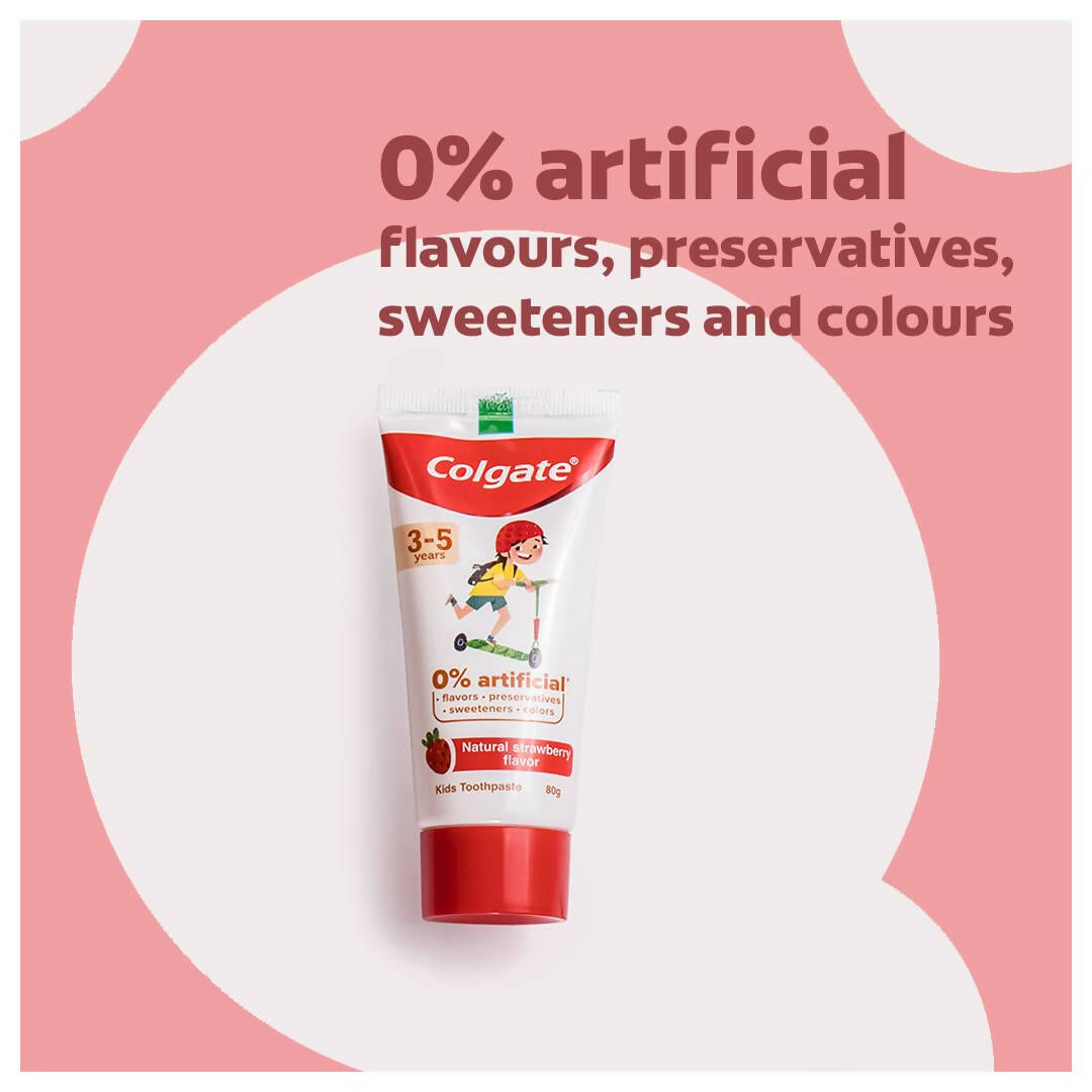 Colgate Toothpaste with Natural Strawberry Flavour for Kids - Swadesiicart