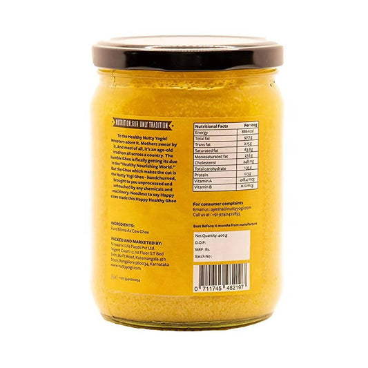 Nutty Yogi Pure Bilona A2 Cow Ghee | 100% Pure and Premium | Cultured Desi Cow Ghee From A2 Milk | Swadesiicart