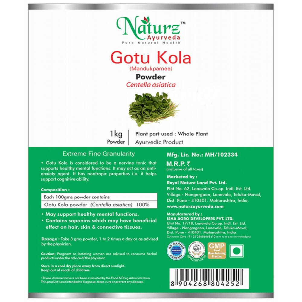 Naturz Ayurveda Gotu Kola Powder | Swadesiicart