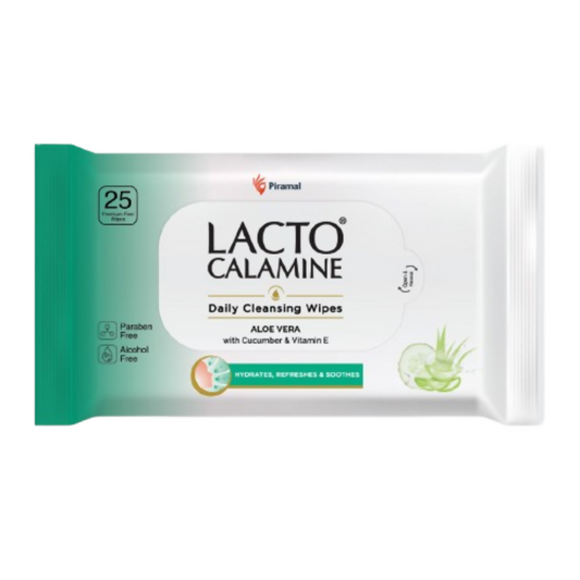 Lacto Calamine Daily Cleansing Face Wipes, Makeup Remover Wipes - Swadesiicart
