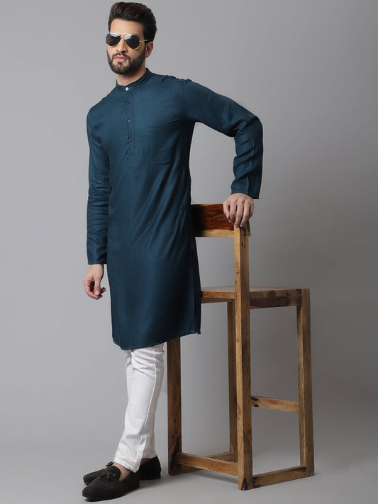 Even Apparels Green Kurta With Band Collar | Swadesiicart