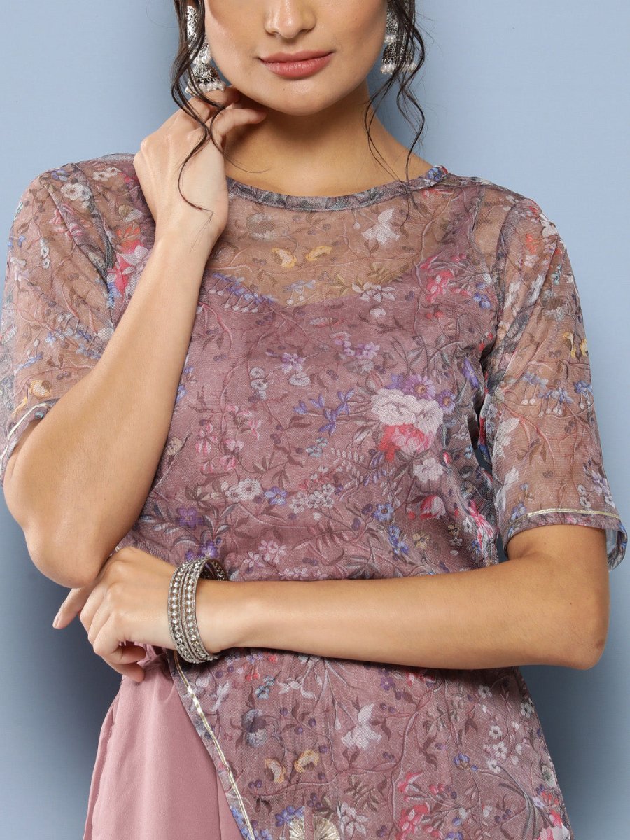 Ahalyaa Printed Waist Tie-Ups Basic Jumpsuit | Swadesiicart