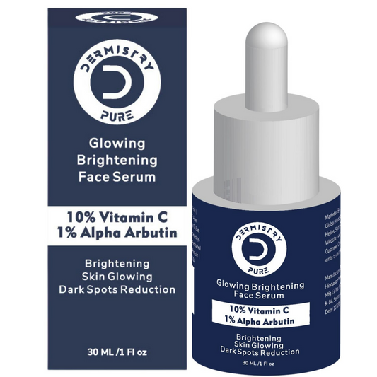 Dermistry 10% Vitamin C 1% Alpha Arbutin Dull Skin Brightening Lightening Fairness Glow Face Serum - Swadesiicart