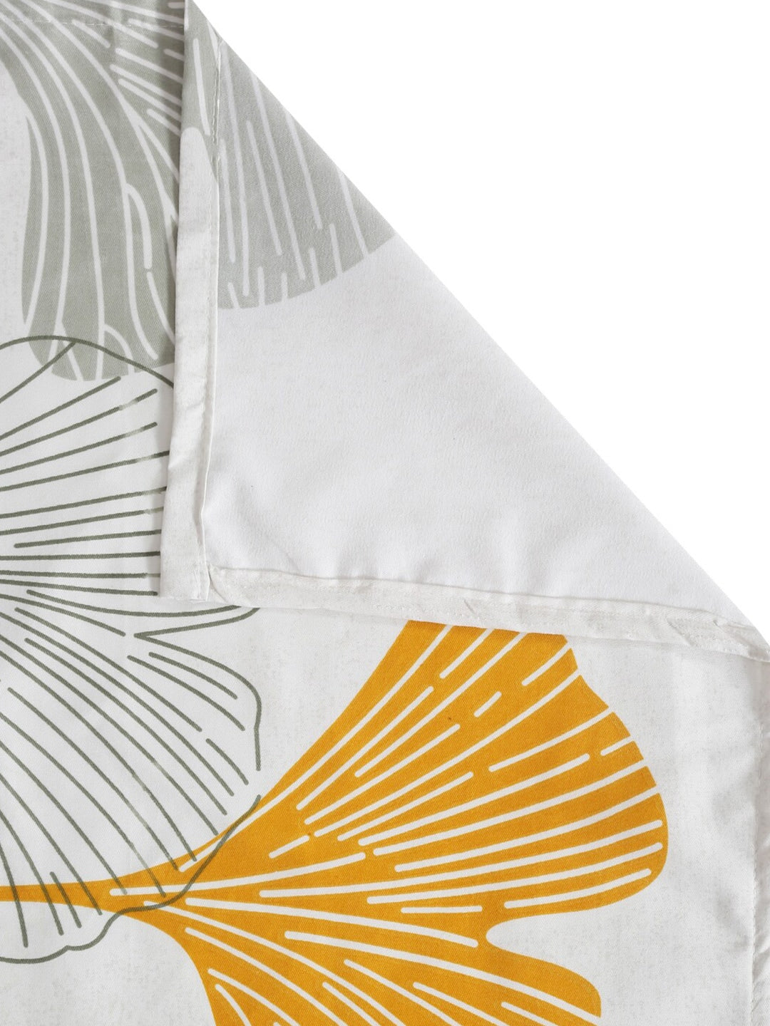 Home Sizzler Grey & Yellow Floral 210 TC Queen Bedsheet with 2 Pillow Covers