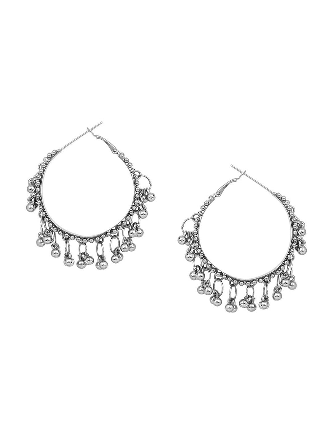 Cardinal Oxidized Silver-Toned Long Women Jewellery Set - Swadesiicart