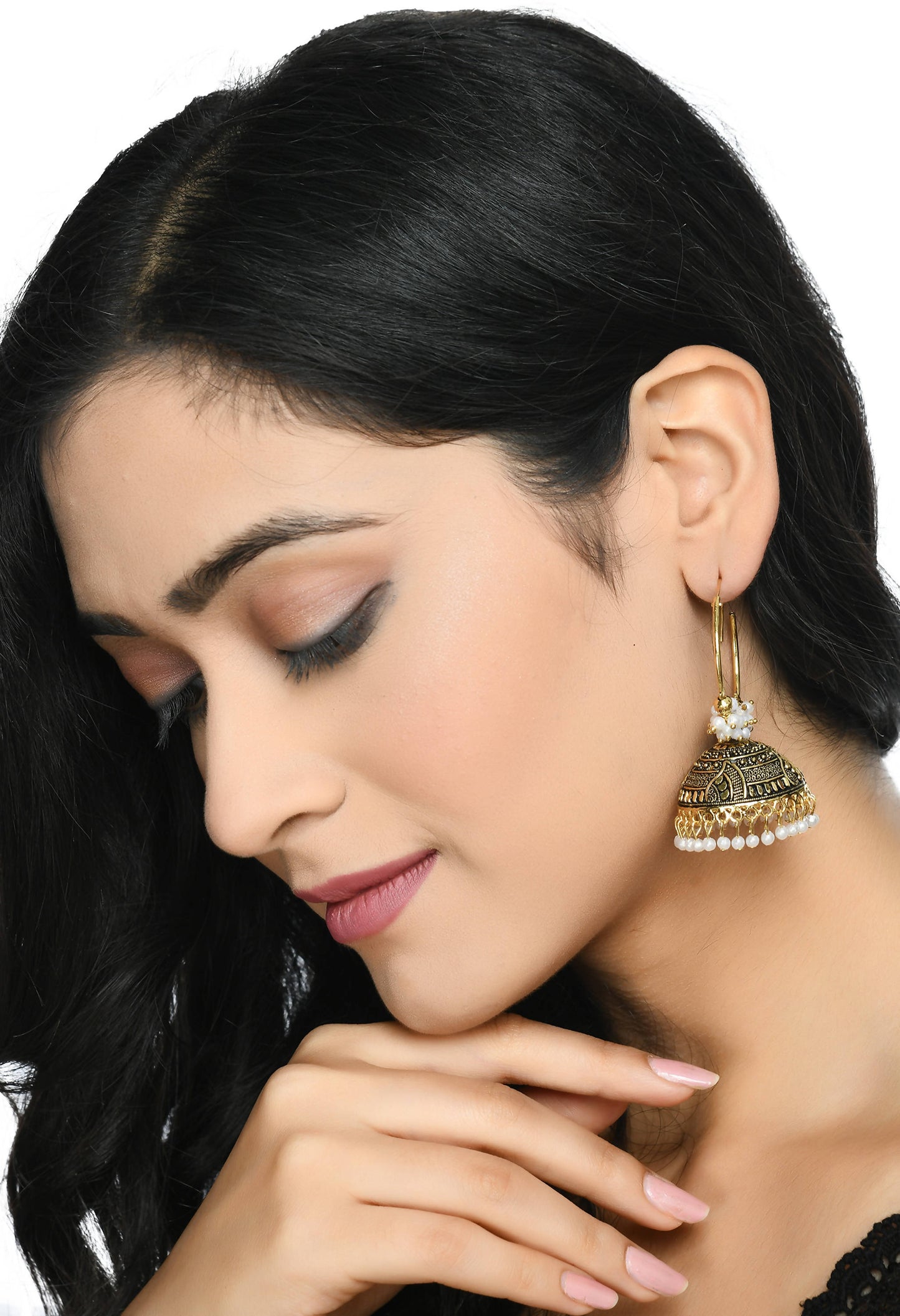Mominos Fashion Johar Kamal Women's Latest Designer Golden Color Jhumkas - Swadesiicart