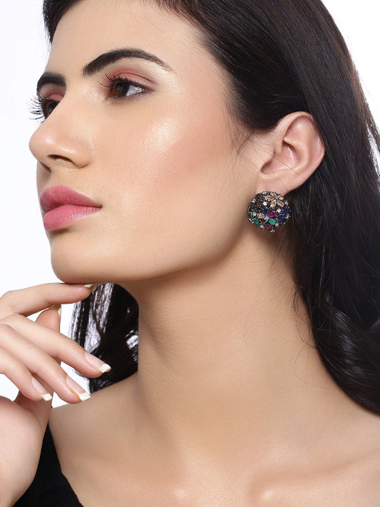 Shoshaa Multicoloured Circular Studs - Swadesiicart