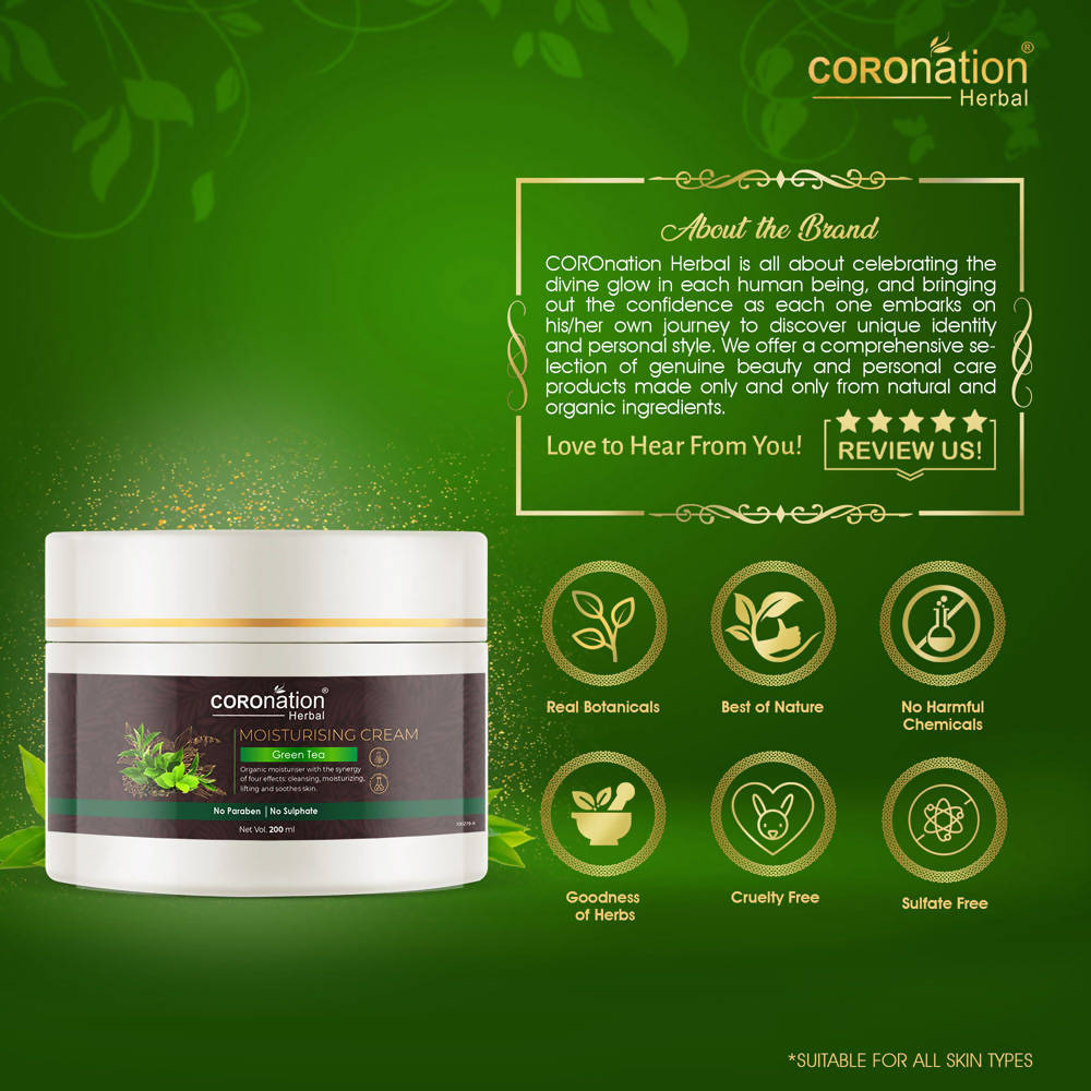 Coronation Herbal Fuji Matcha Green Tea Moisturizing Cream | Swadesiicart