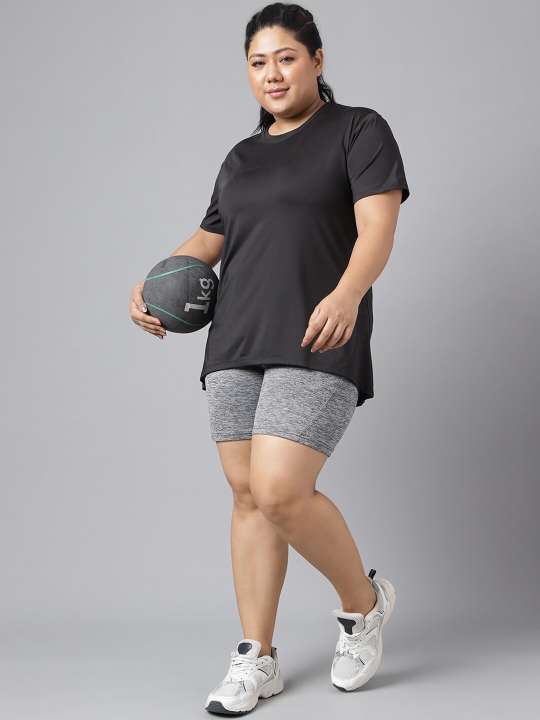 MKH Plus Size Drop-Shoulder Sleeves Dri-FIT Relaxed Fit Training T-shirt - Swadesiicart