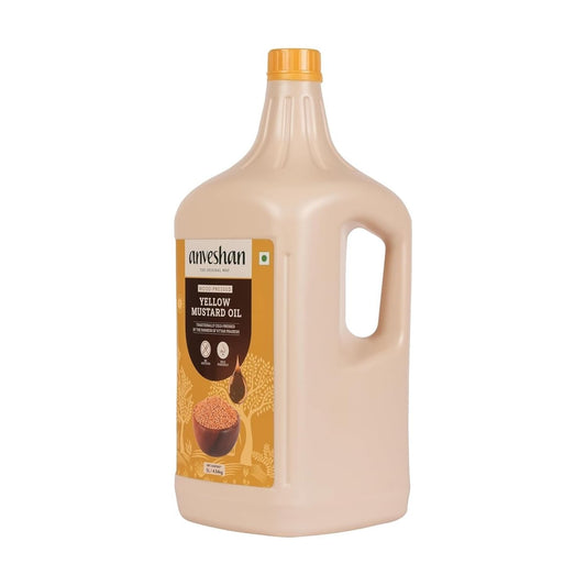 Anveshan Wood Pressed Yellow Mustard Oil - Swadesiicart