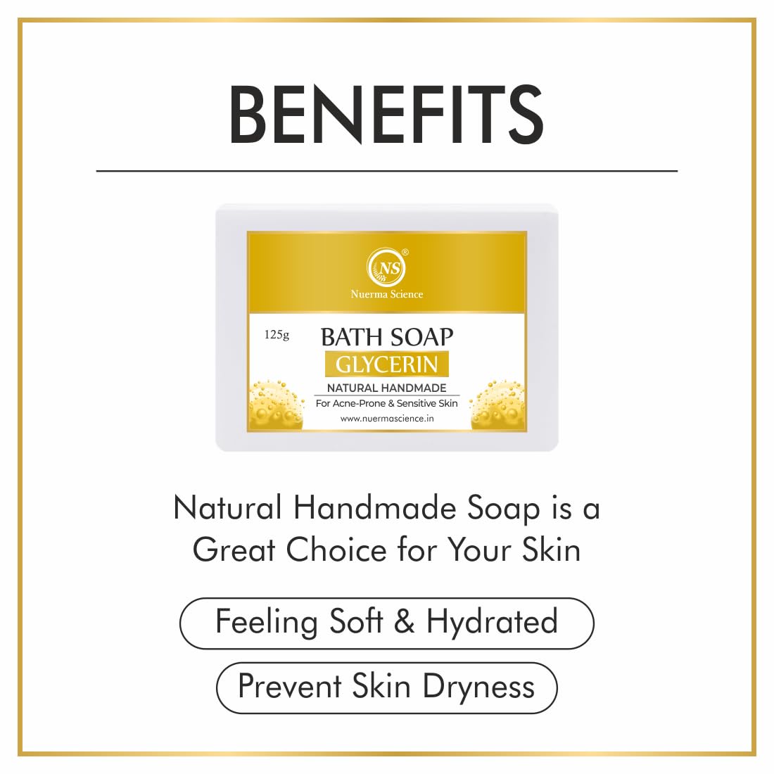 Nuerma Science Glycerin Bath Soap | Deeply Moisturizes & Softens Skin | Swadesiicart