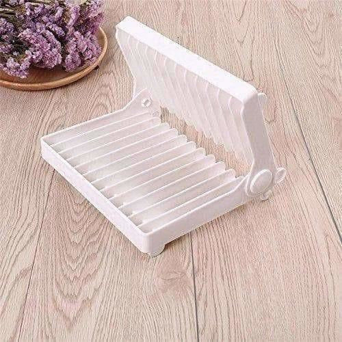 White Color - Folding Plastic Kitchen Dish Rack Stand Plate Holder - 2 Piece - Swadesiicart