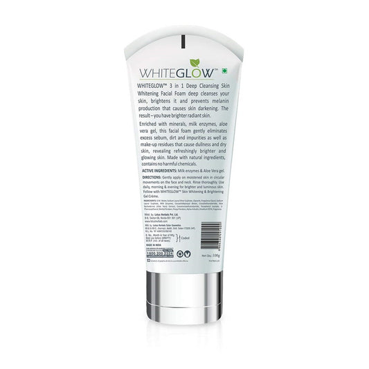 White Glow 3 in 1 Deep Cleansing Skin Whitening Facial Foam