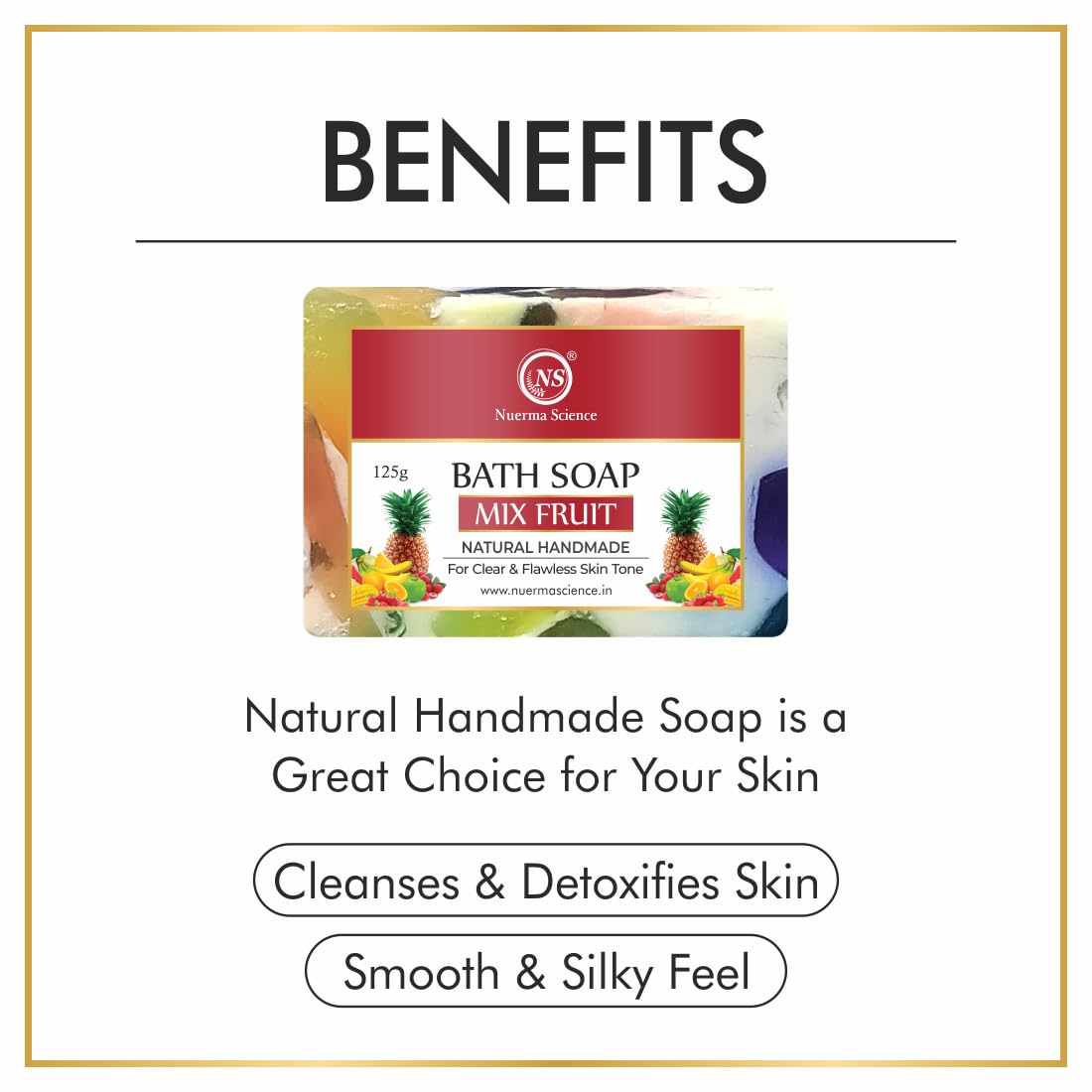 Nuerma Science Mix Fruit Bath Soap | Revitalizes & Nourishes Skin | Swadesiicart