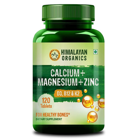 Himalayan Organics Plant Based Calcium + Magnesium + Zinc, D3+K2 Vegetarian Capsules | Swadesiicart