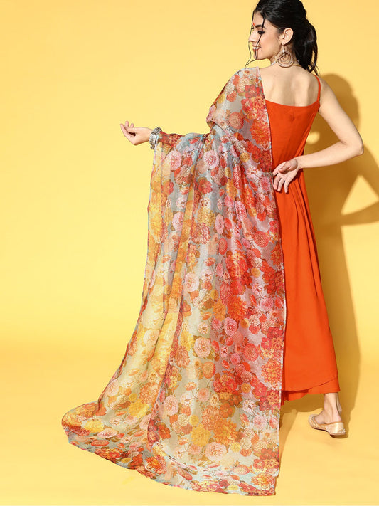 InWeave Orange Strappy Set - Swadesiicart