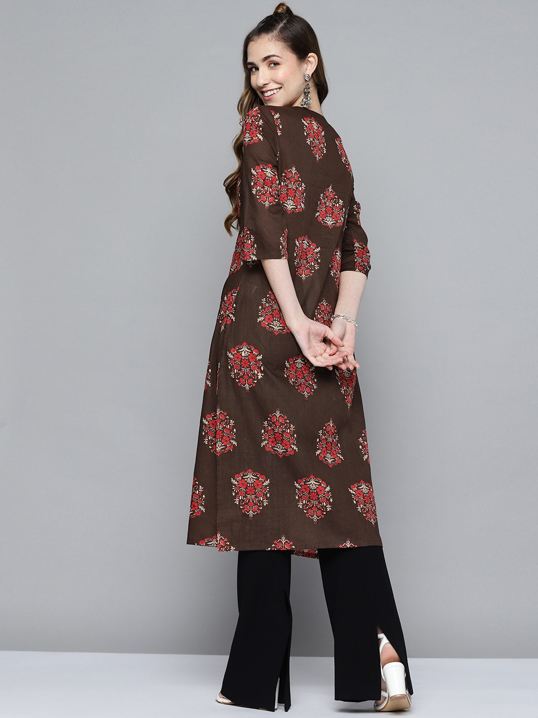 HERE&NOW Women Ethnic Motifs Printed Kurta - Swadesiicart