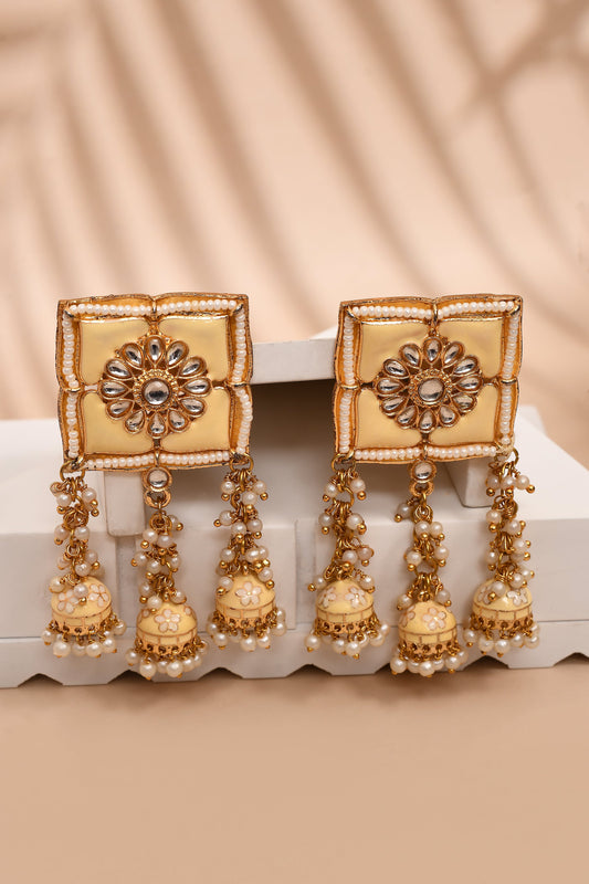 New Stylish Meenakari Blue Jhumki Earring for Womens by House of Ree | Swadesiicart