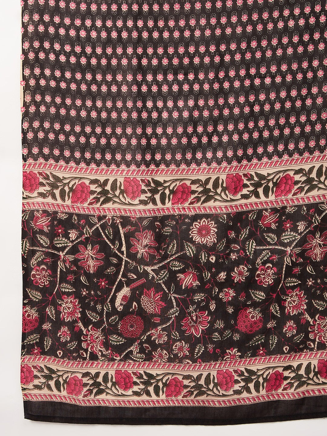 InWeave Women's Pink Bandhani Strappy Set W Black Pink Ethnic Dupatta - Swadesiicart