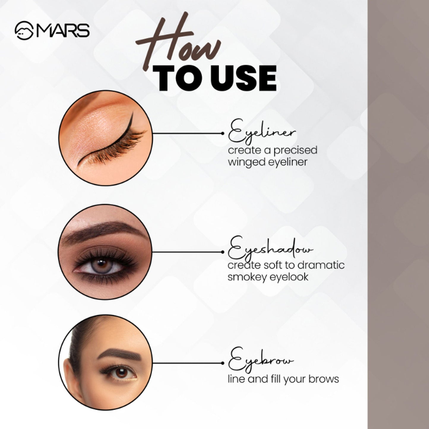MARS Cosmetics 2-In-1 Hue Gel Eyeliner With 2 Brush Set - 2 - Swadesiicart