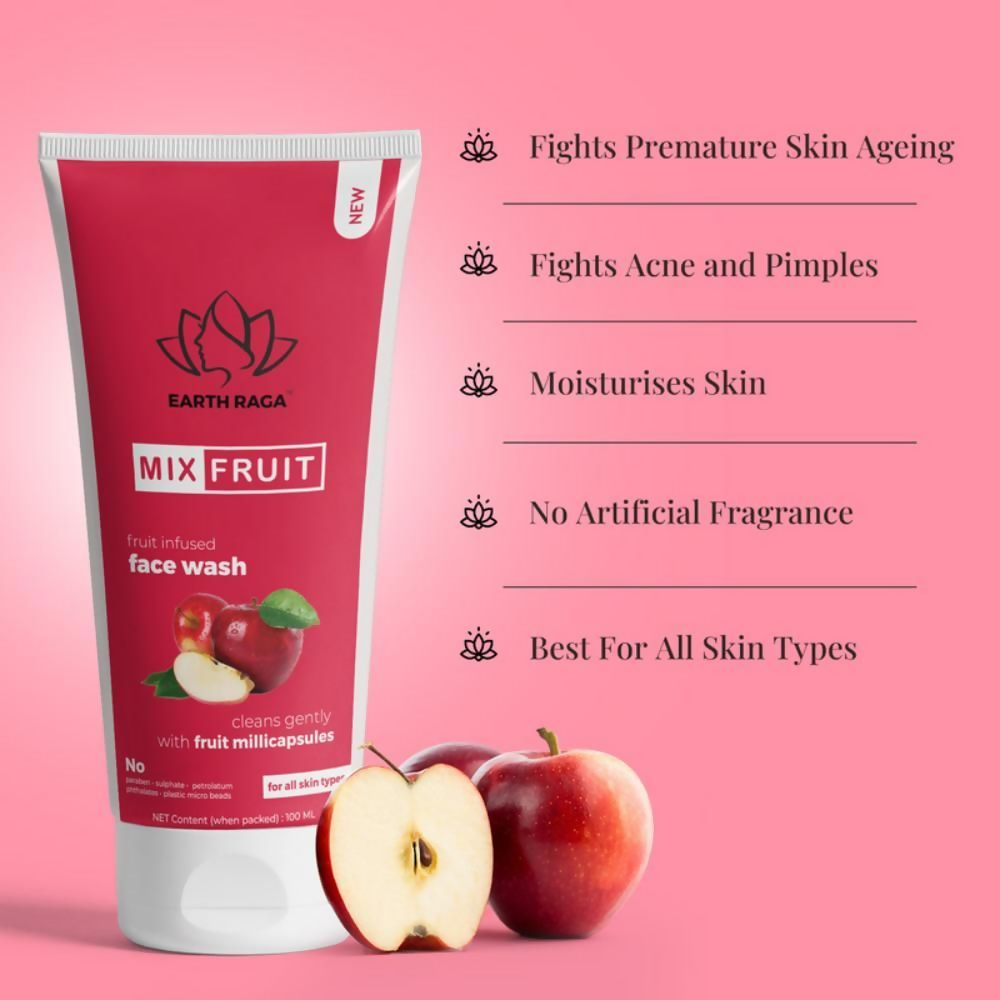 Earthraga Mix Fruit Face Wash - Swadesiicart