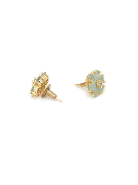 stone stud (Gold) - Ruby Raang - Ruby Raang Studio