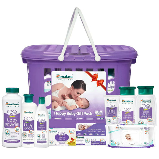 Himalaya Baby Basket Gift Pack | Complete Ayurvedic Baby Care Gift Set for Newborns & Baby Showers - Swadesiicart
