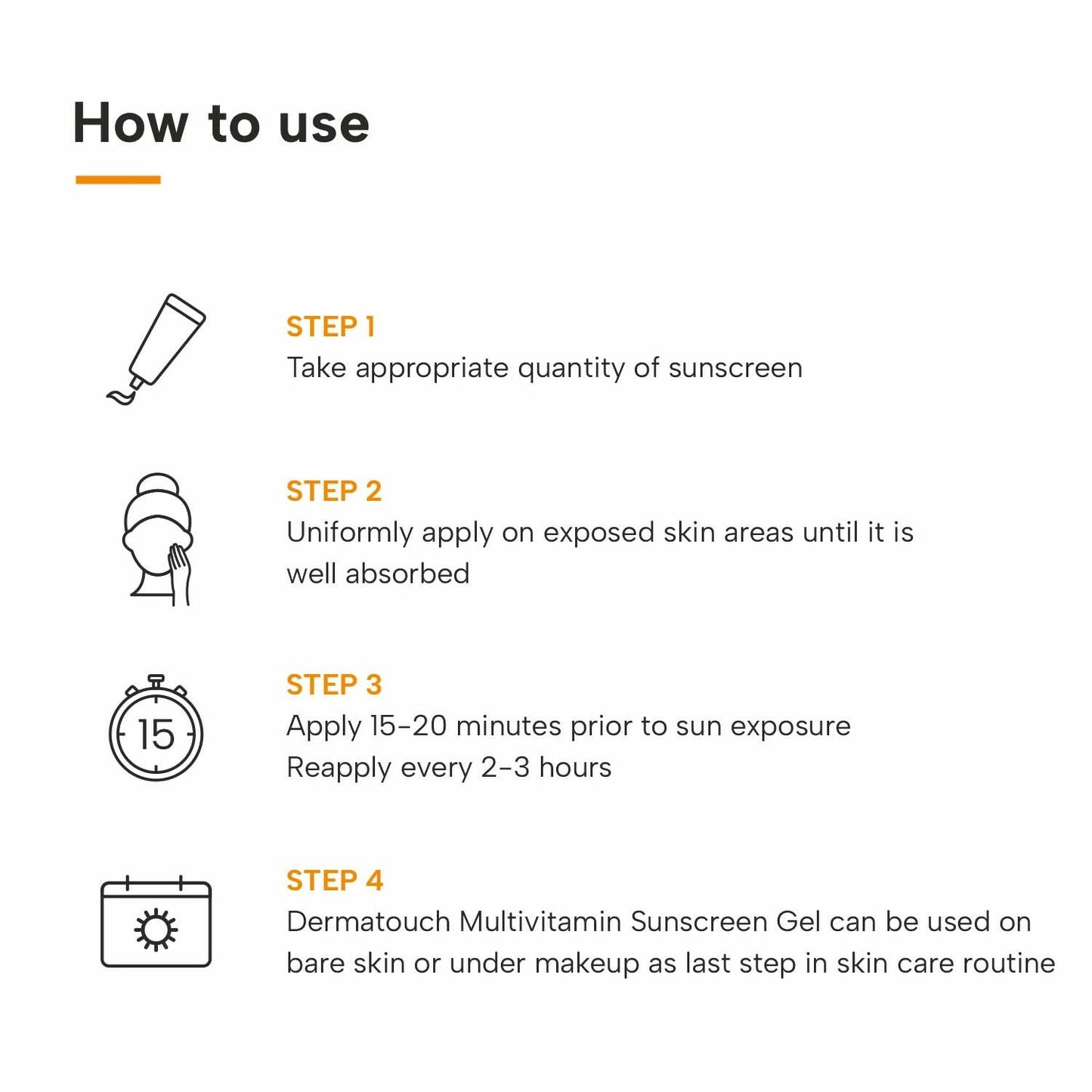 Dermatouch Multivitamin SPF 50 PA+++ Sunscreen Gel - Swadesiicart