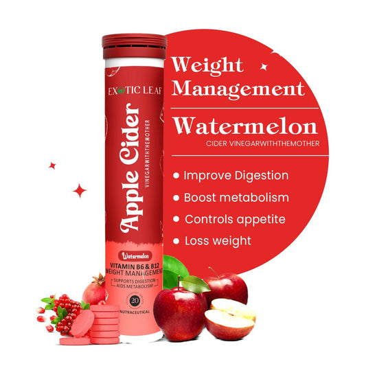 Exotic Leaf Watermelon Apple Cider Vinegar Tablets - Swadesiicart