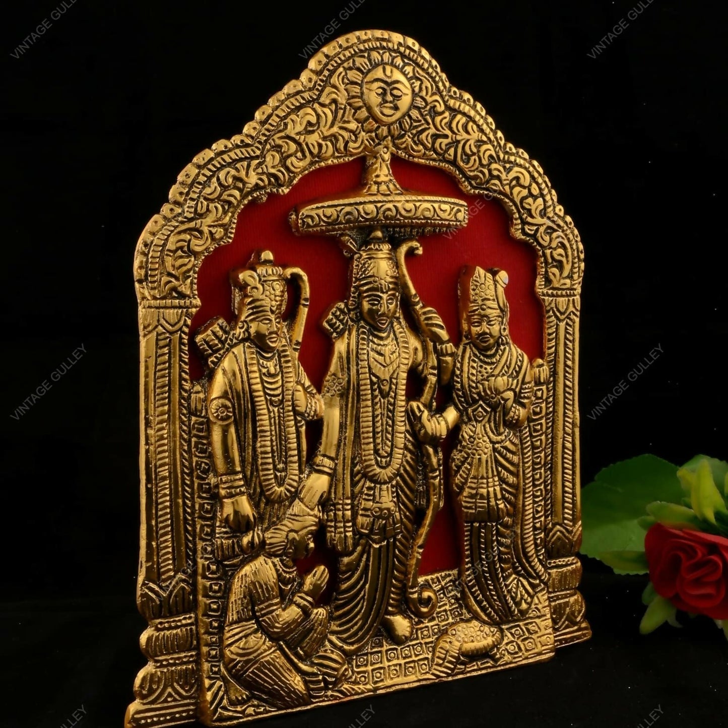 Vintage Gulley Antique White Metal Lord Ram Darbar Idol - Swadesiicart