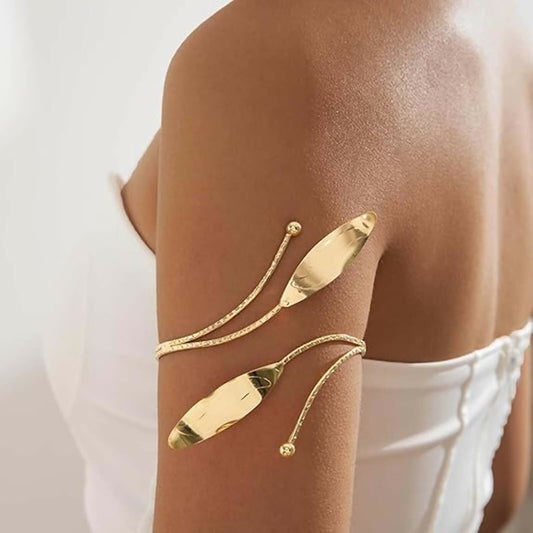 Joban Fashion Golden Alloy Stylish Kada Bajuband Bracelet Armlet For Women And Girls | Swadesiicart