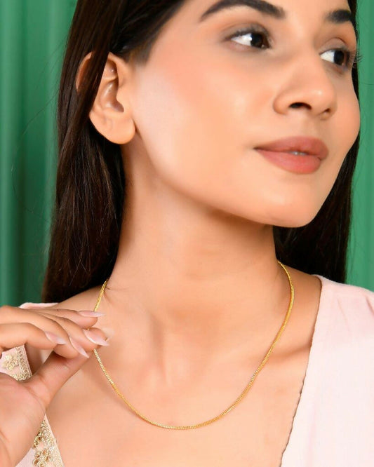 VOJ Gold-Polished Snake Chain For Women | Swadesiicart