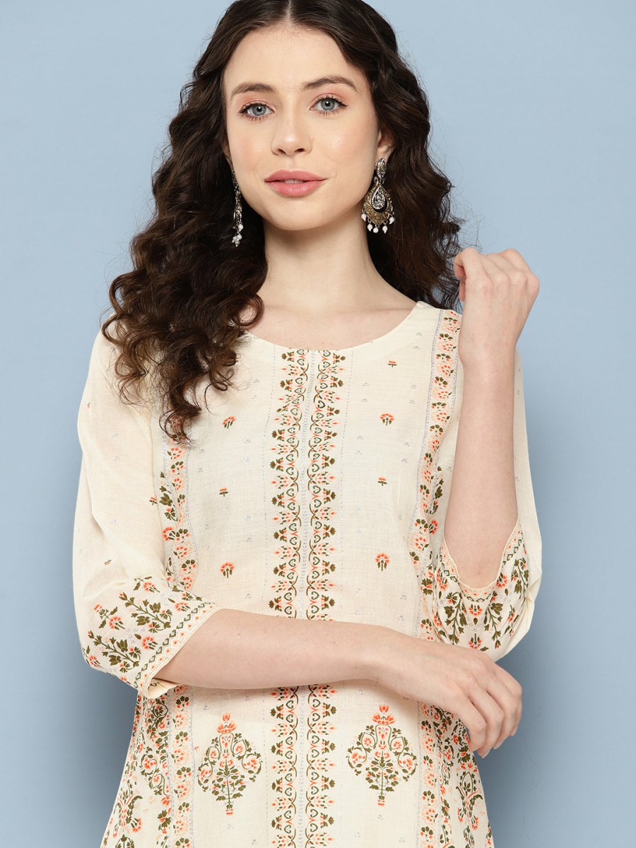 Ahalyaa Women Floral Printed Kurta | Swadesiicart