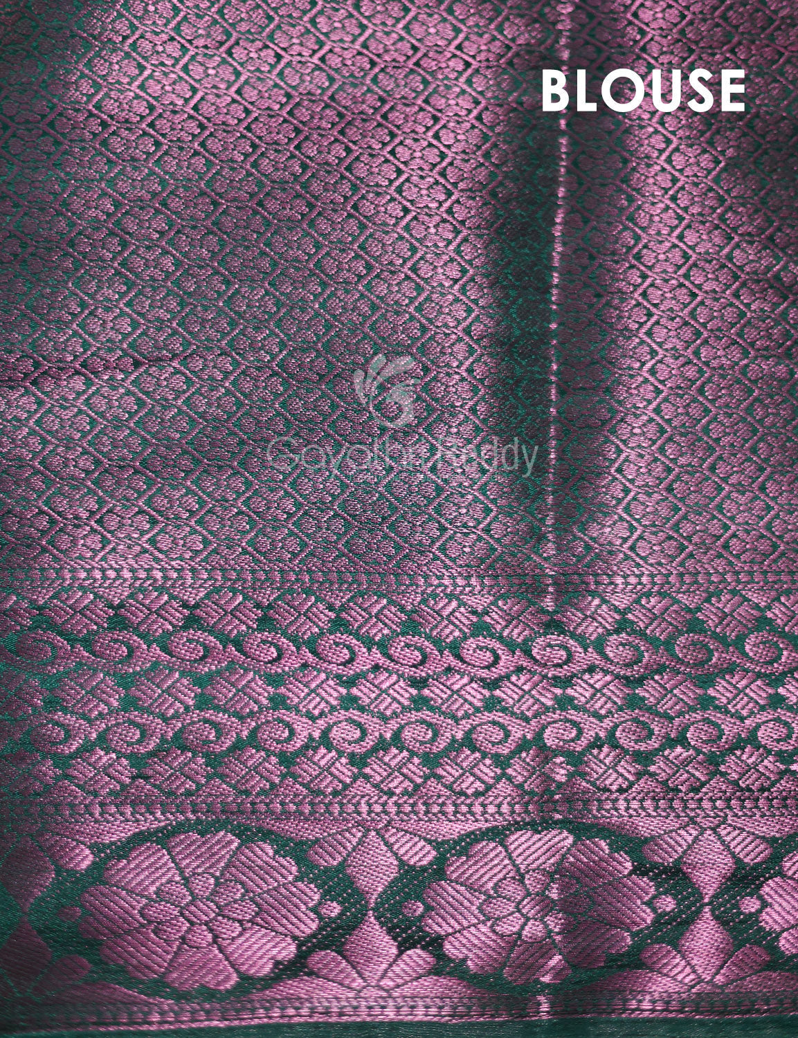 Shades of Mehendi Green Floral Design Banarasi Semi Silk Saree By Gayathri Reddy Designer Studio | Swadesiicart