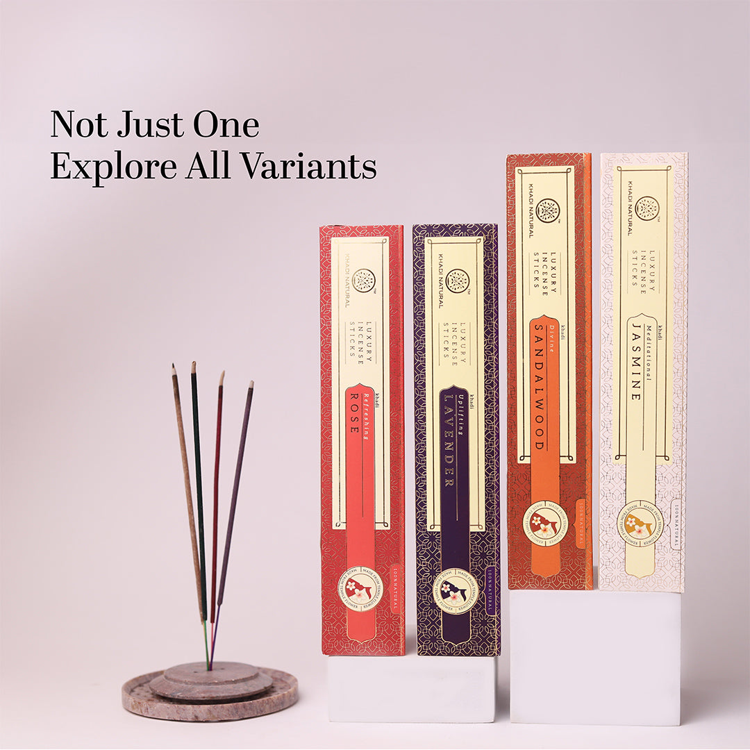Khadi Natural Incense Sticks Sandalwood Combo (Pack of 3)