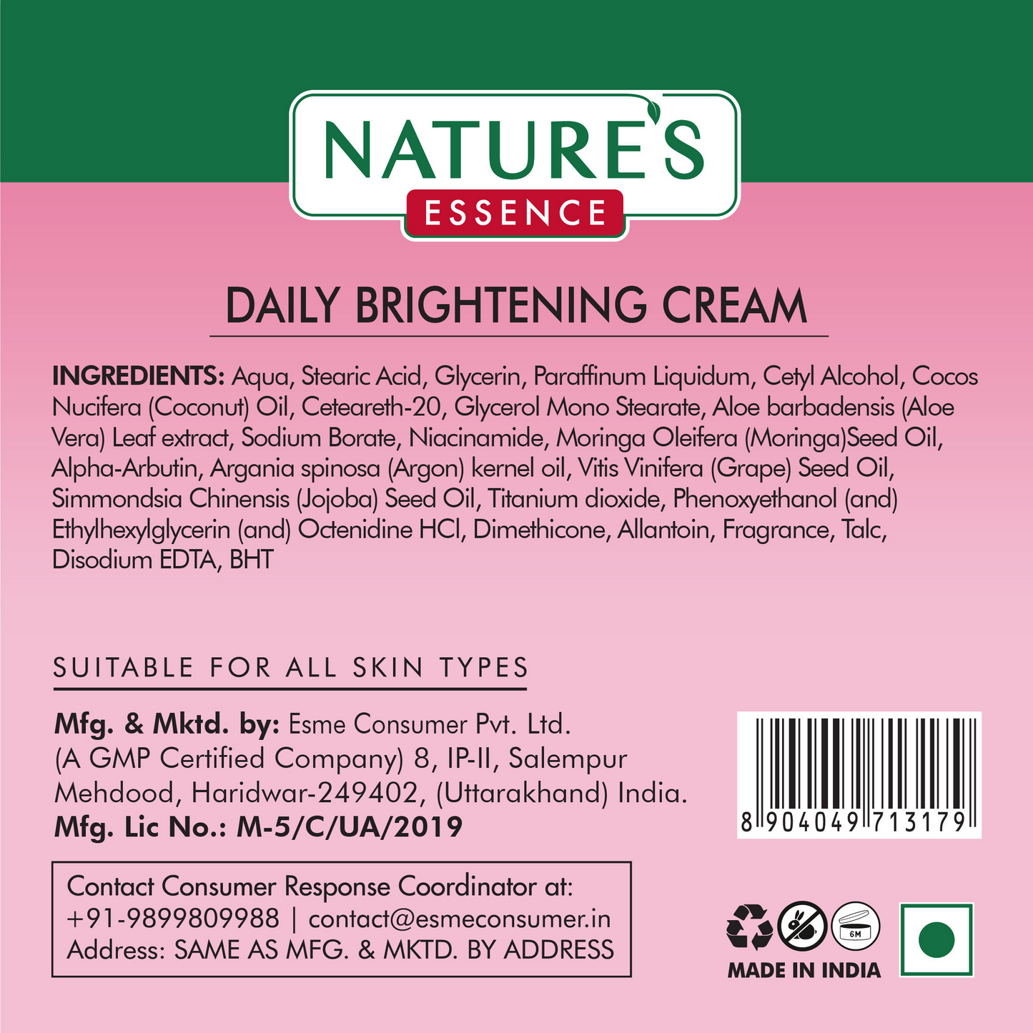 Nature's Essence Facialist Daily Brightening Cream - Swadesiicart