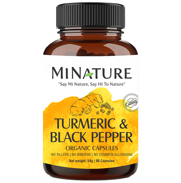 Minature Turmeric & Black Pepper Organic Capsules | Swadesiicart